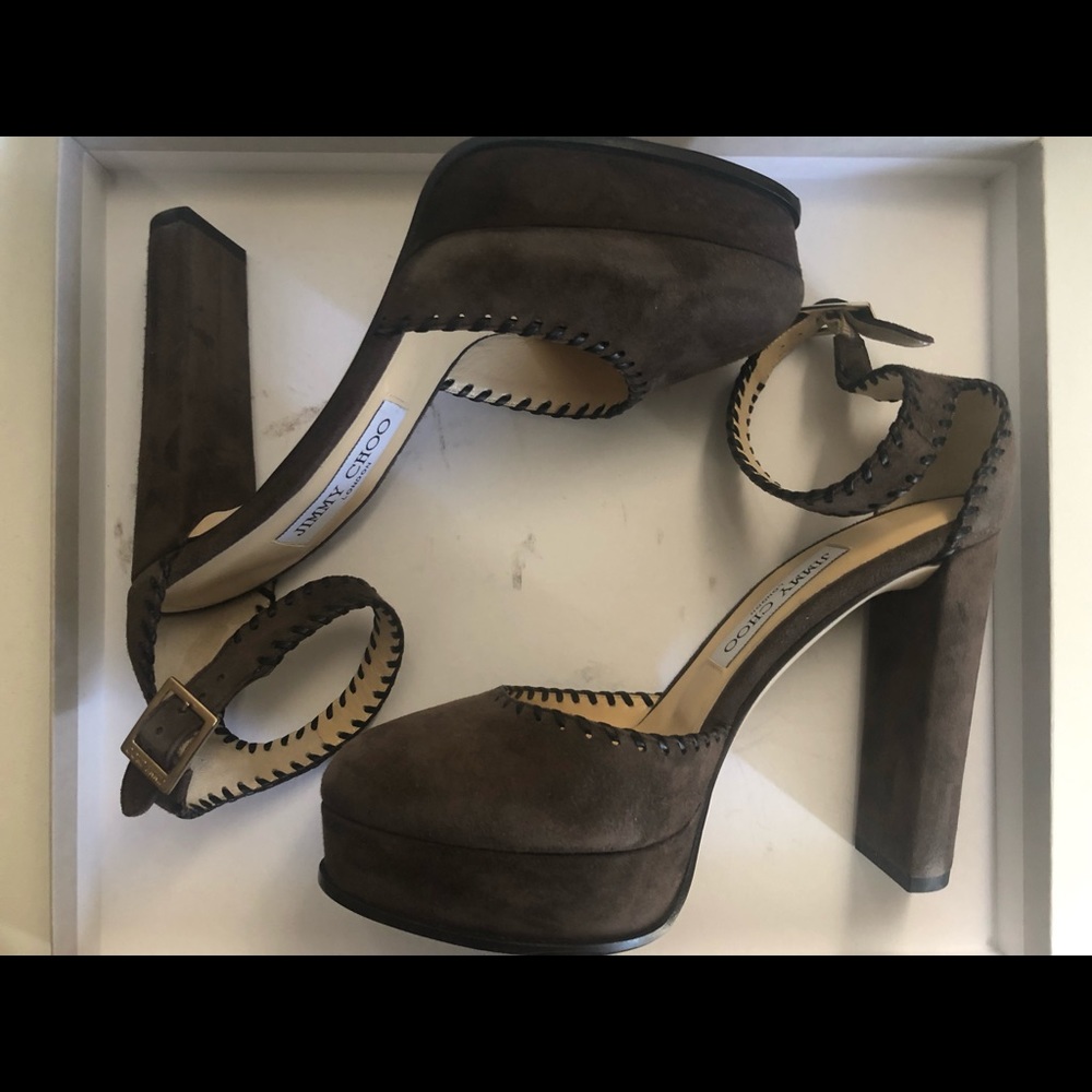 Jimmy Choo Daphne Suede Platform Sandal - Picture 7 of 8